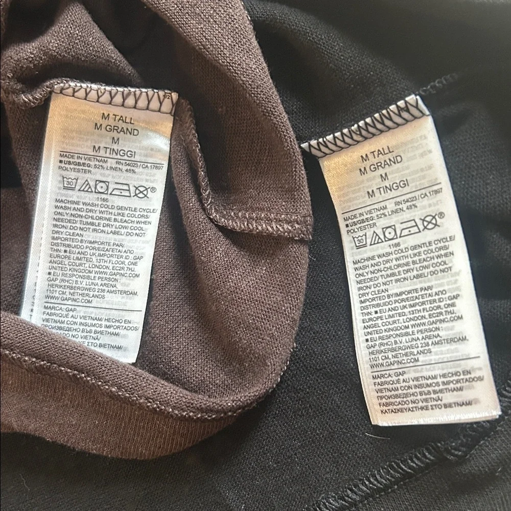 2 NWT Tall Gap Linen Crop Tees - Picture 6 of 11
